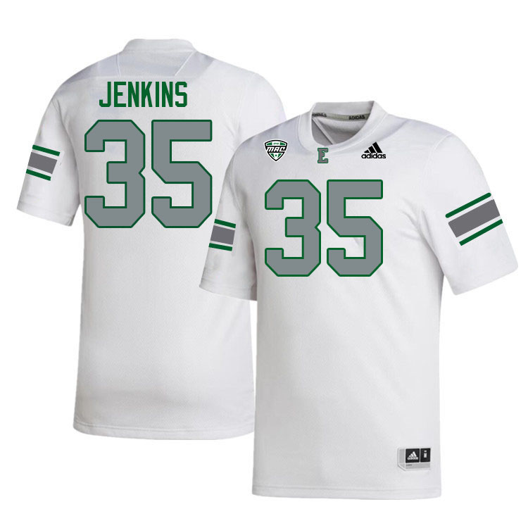 Eastern Michigan Eagles #35 Jaheim Jenkins College Football Jerseys Stitched Sale-White